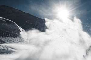 Picture of snow under the sun