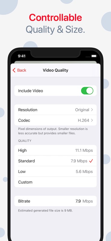 Presentation emulsio app settings by creaceed on ios