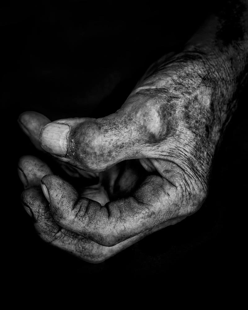 Worker's hand