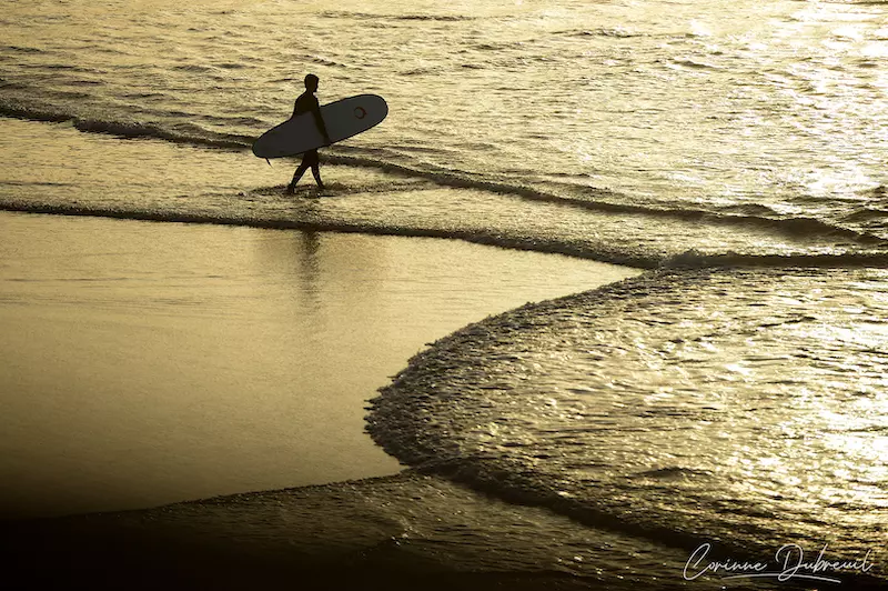 L'heure bleue sur la plage par Corinne Dubreuil