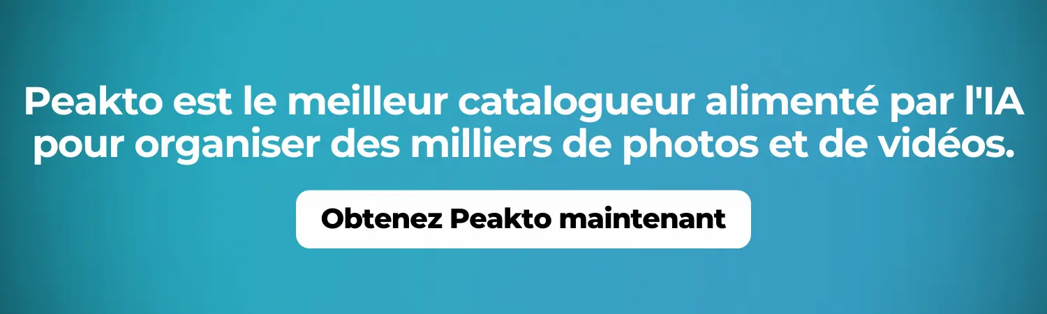 Peakto est le meilleur catalogueur alimenté par l'IA pour organiser des milliers de photos et de vidéos